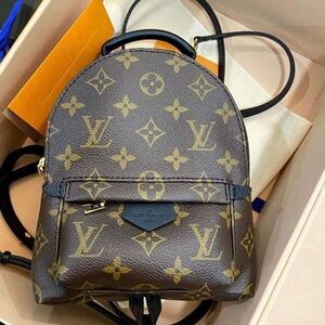 Louis Vuitton Brown and Gold Monogram Backpack